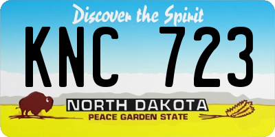 ND license plate KNC723