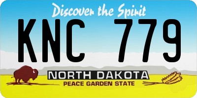 ND license plate KNC779