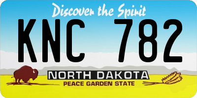 ND license plate KNC782