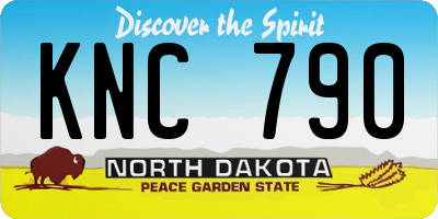 ND license plate KNC790
