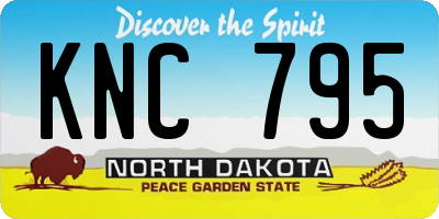 ND license plate KNC795