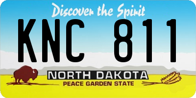 ND license plate KNC811