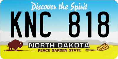 ND license plate KNC818