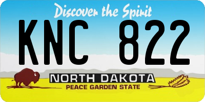 ND license plate KNC822