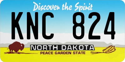 ND license plate KNC824