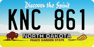 ND license plate KNC861