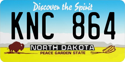 ND license plate KNC864