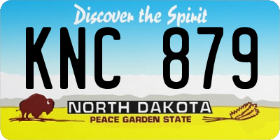 ND license plate KNC879