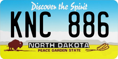ND license plate KNC886