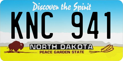 ND license plate KNC941