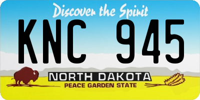 ND license plate KNC945