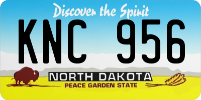 ND license plate KNC956