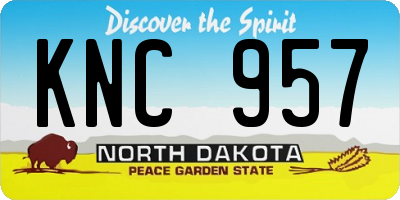 ND license plate KNC957