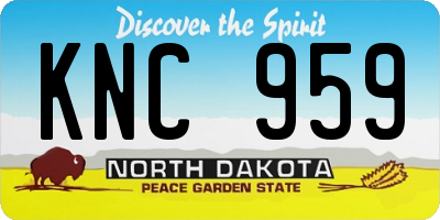 ND license plate KNC959