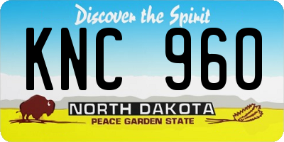 ND license plate KNC960