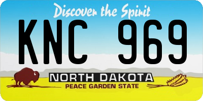 ND license plate KNC969
