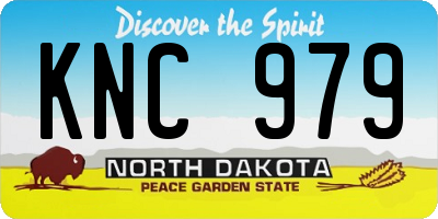 ND license plate KNC979