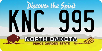 ND license plate KNC995