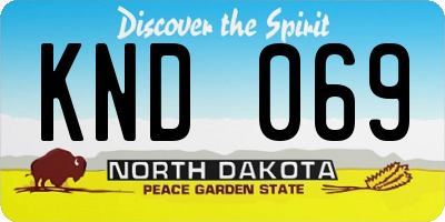 ND license plate KND069