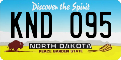 ND license plate KND095