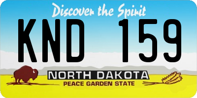 ND license plate KND159
