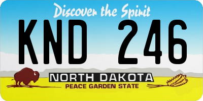 ND license plate KND246