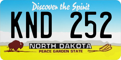 ND license plate KND252