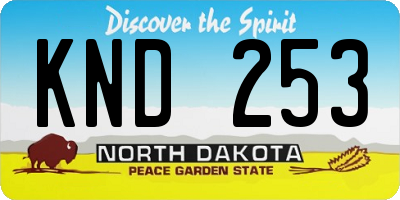 ND license plate KND253