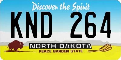 ND license plate KND264