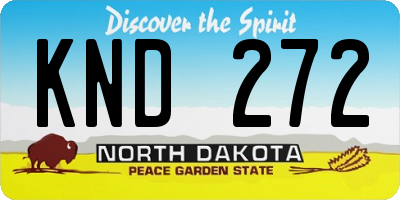 ND license plate KND272