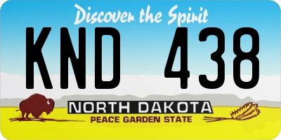 ND license plate KND438