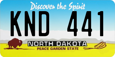 ND license plate KND441