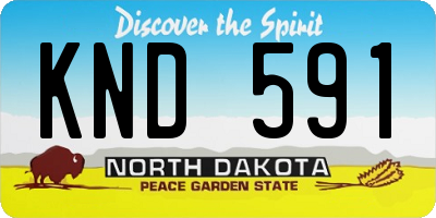 ND license plate KND591