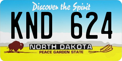 ND license plate KND624