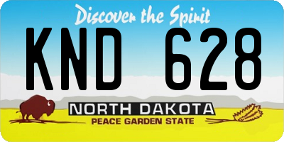 ND license plate KND628