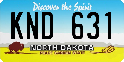 ND license plate KND631