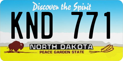 ND license plate KND771