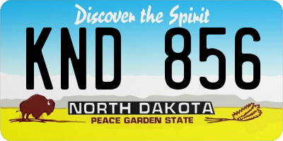 ND license plate KND856