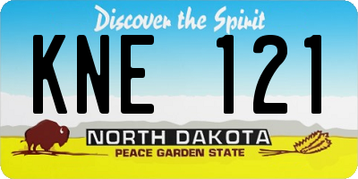 ND license plate KNE121
