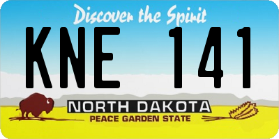 ND license plate KNE141