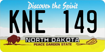 ND license plate KNE149