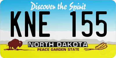 ND license plate KNE155