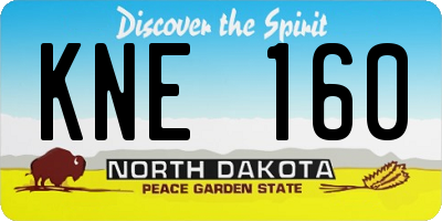 ND license plate KNE160