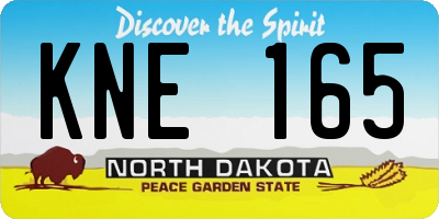 ND license plate KNE165