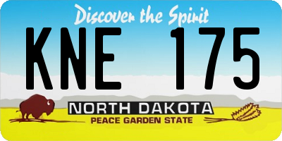 ND license plate KNE175