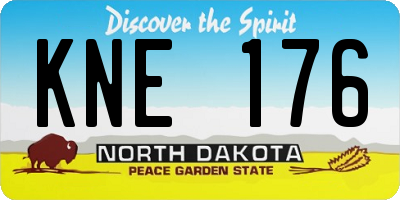 ND license plate KNE176