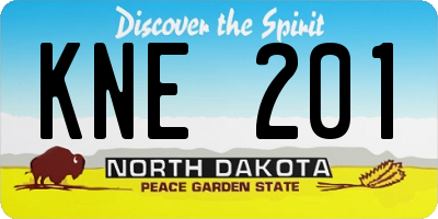 ND license plate KNE201