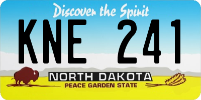 ND license plate KNE241