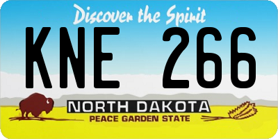 ND license plate KNE266