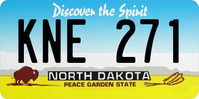 ND license plate KNE271